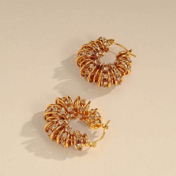 Twisted Zirconia Earrings
