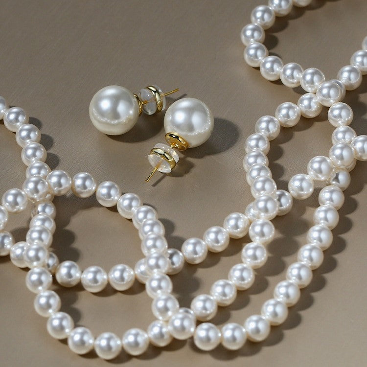 White Pearl Earrings