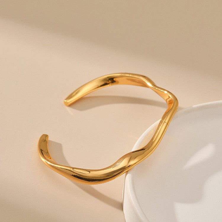 Golden Wave Bangle