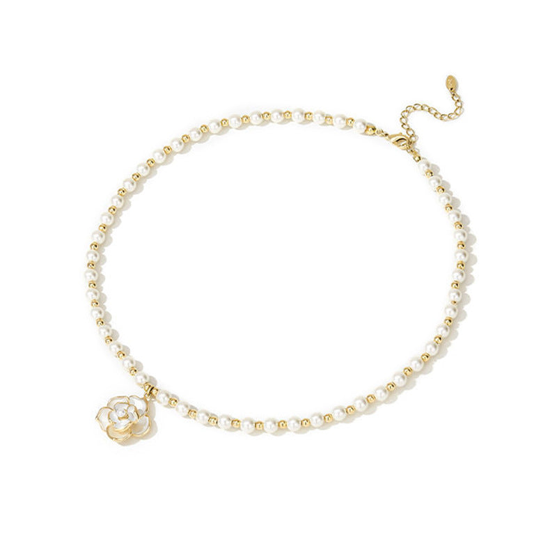 Camellia Pearl Necklace