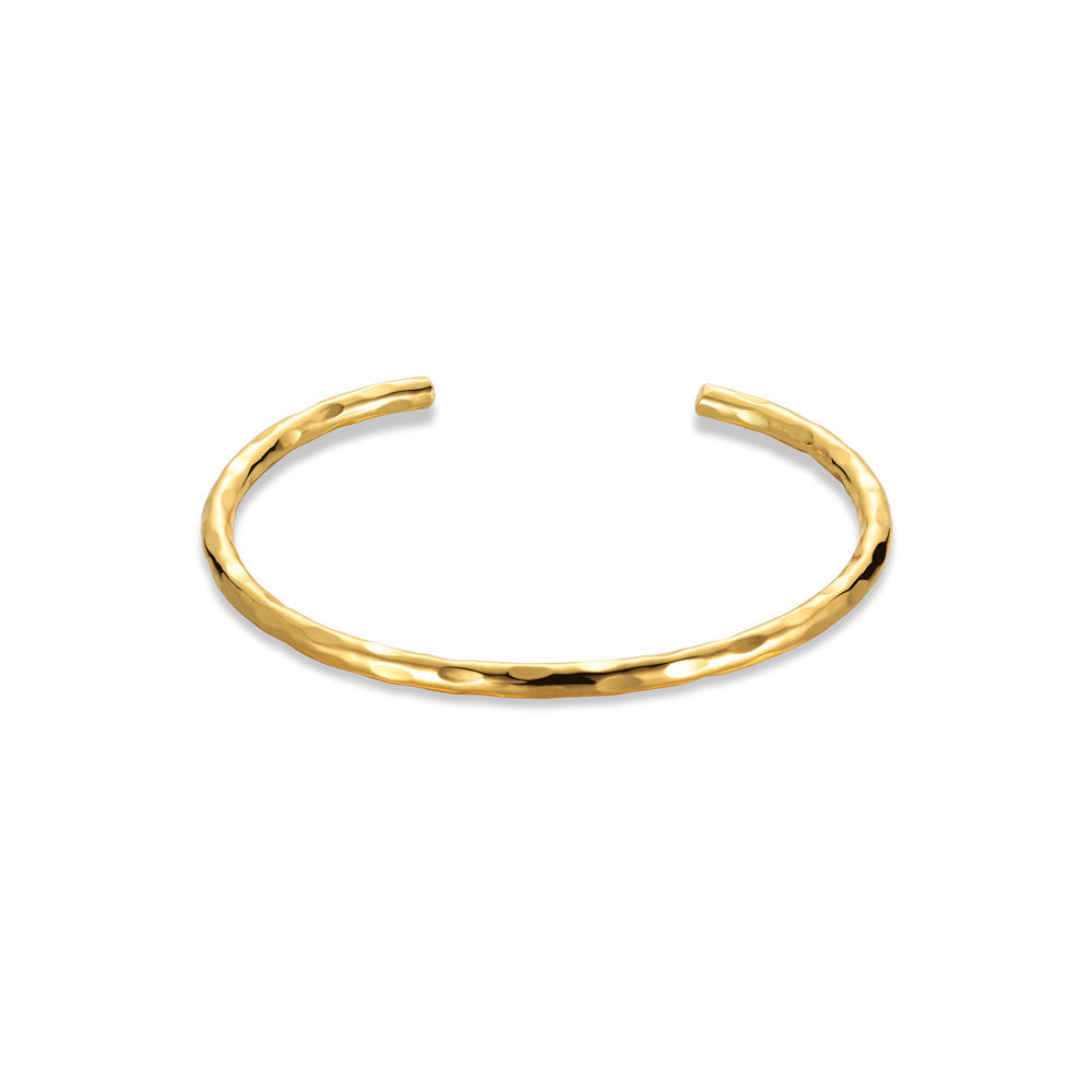 Hammered Golden Bangle