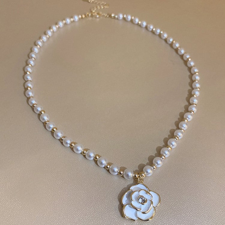 Camellia Pearl Necklace