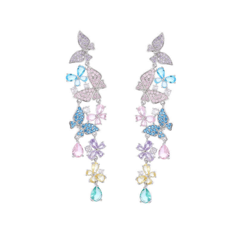 Flower Butterfly Earrings