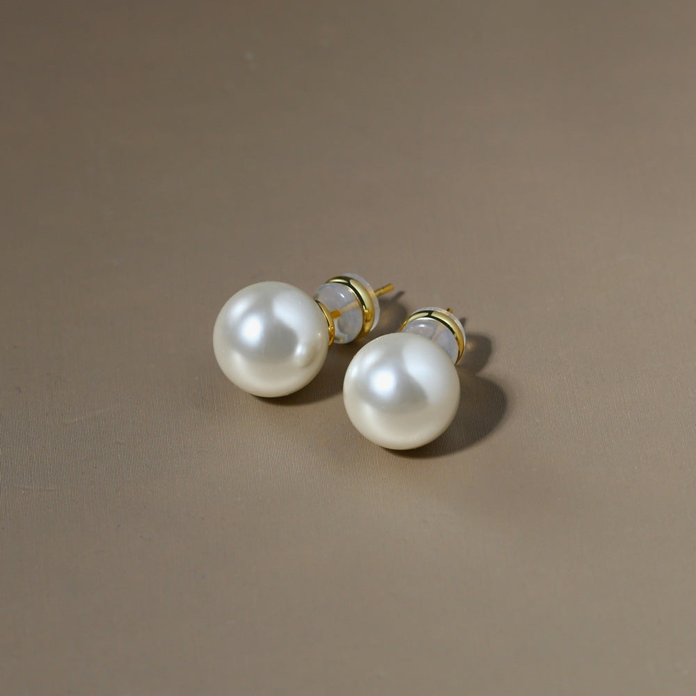 White Pearl Earrings