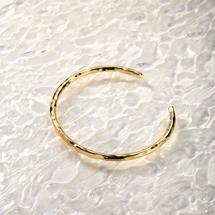 Hammered Golden Bangle