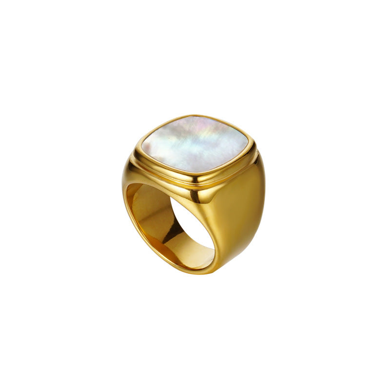 Square Pearl Bead Ring
