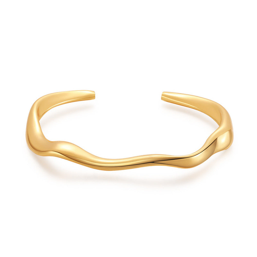 Golden Wave Bangle